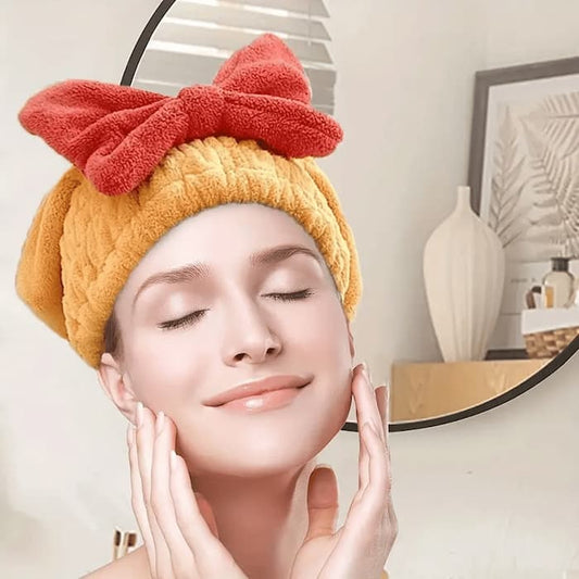Turban ręcznik do włosów z kokardą