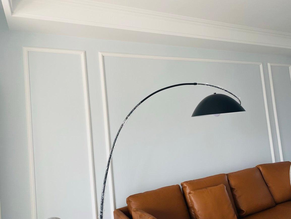Lampa podłogowa łukowa E27 z regulowanym ramieniem, oświetlenie do wnętrz