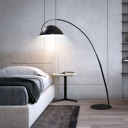 Lampa podłogowa łukowa E27 z regulowanym ramieniem, oświetlenie do wnętrz