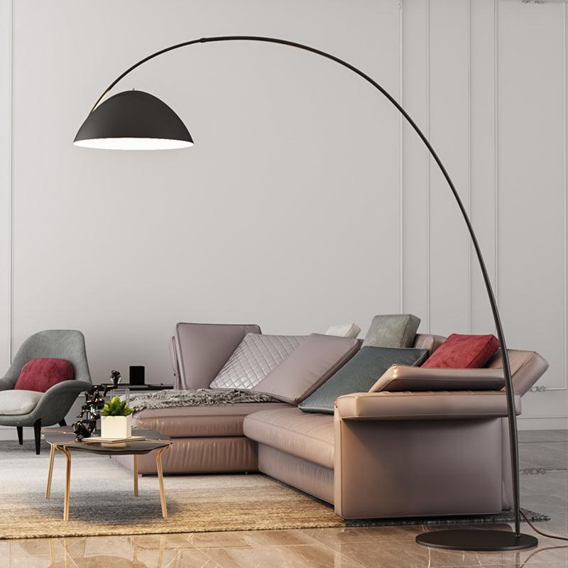 Lampa podłogowa łukowa E27 z regulowanym ramieniem, oświetlenie do wnętrz