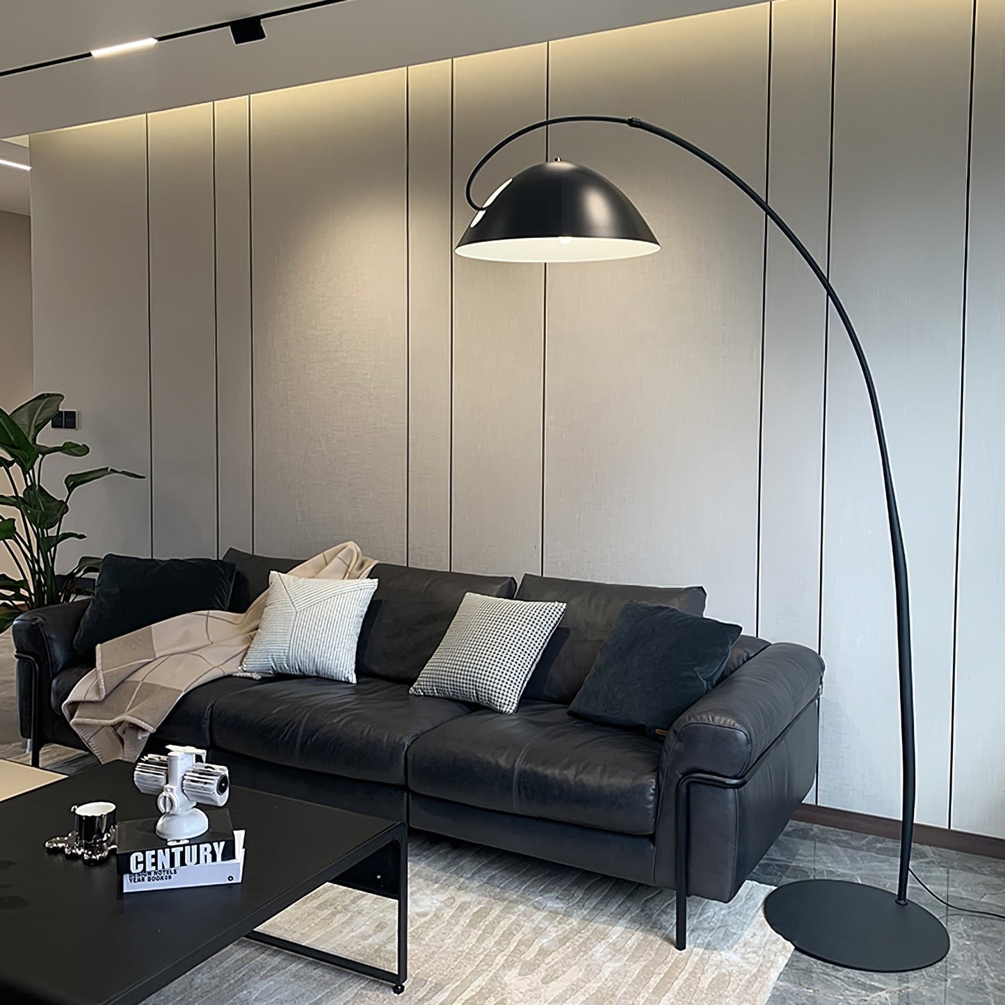 Lampa podłogowa łukowa E27 z regulowanym ramieniem, oświetlenie do wnętrz