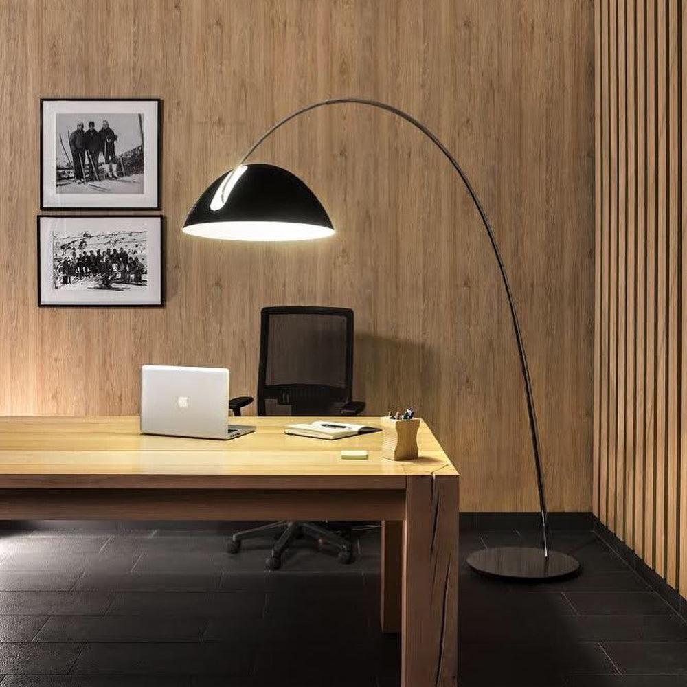 Lampa podłogowa łukowa E27 z regulowanym ramieniem, oświetlenie do wnętrz