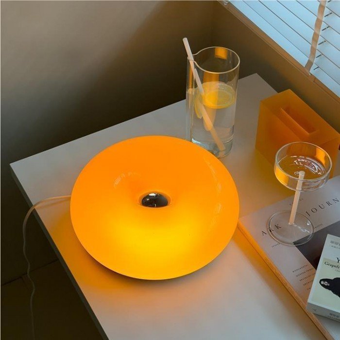 Lampa stołowa LED okrągła z funkcją ściemniania i dotykowym sterowaniem 3 barw światła