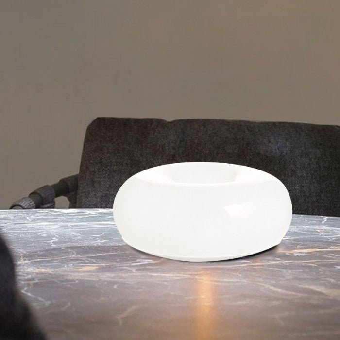 Lampa stołowa LED okrągła z funkcją ściemniania i dotykowym sterowaniem 3 barw światła
