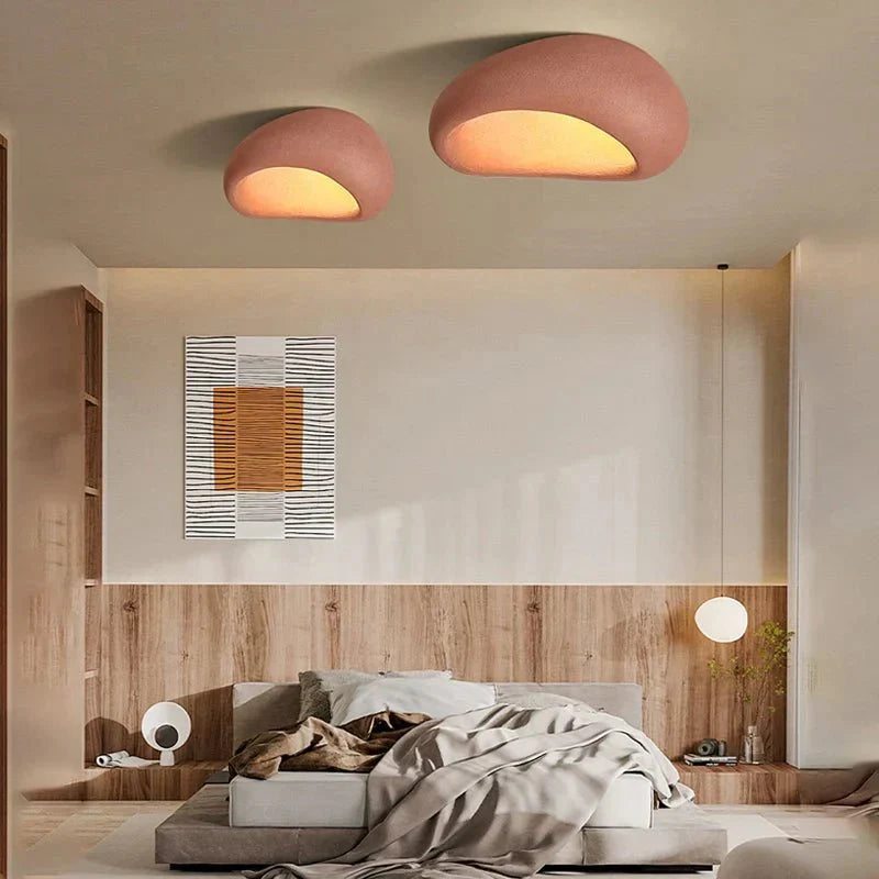 Lampa sufitowa LED z żywicy i metalu, ciepłe światło 3000K, do wnętrz mieszkalnych