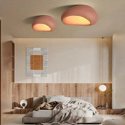 Lampa sufitowa LED z żywicy i metalu, ciepłe światło 3000K, do wnętrz mieszkalnych