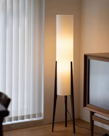 Lampa podłogowa dębowa LED E27 12W drewniana 126 cm do salonu