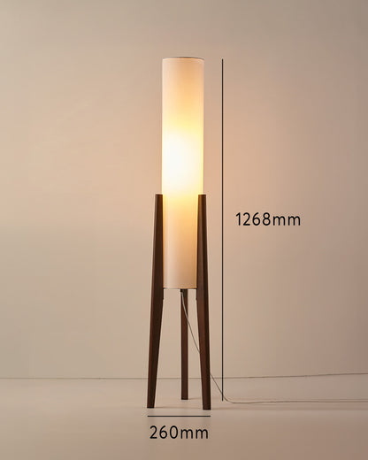 Lampa podłogowa dębowa LED E27 12W drewniana 126 cm do salonu