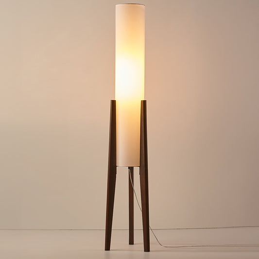 Lampa podłogowa dębowa LED E27 12W drewniana 126 cm do salonu