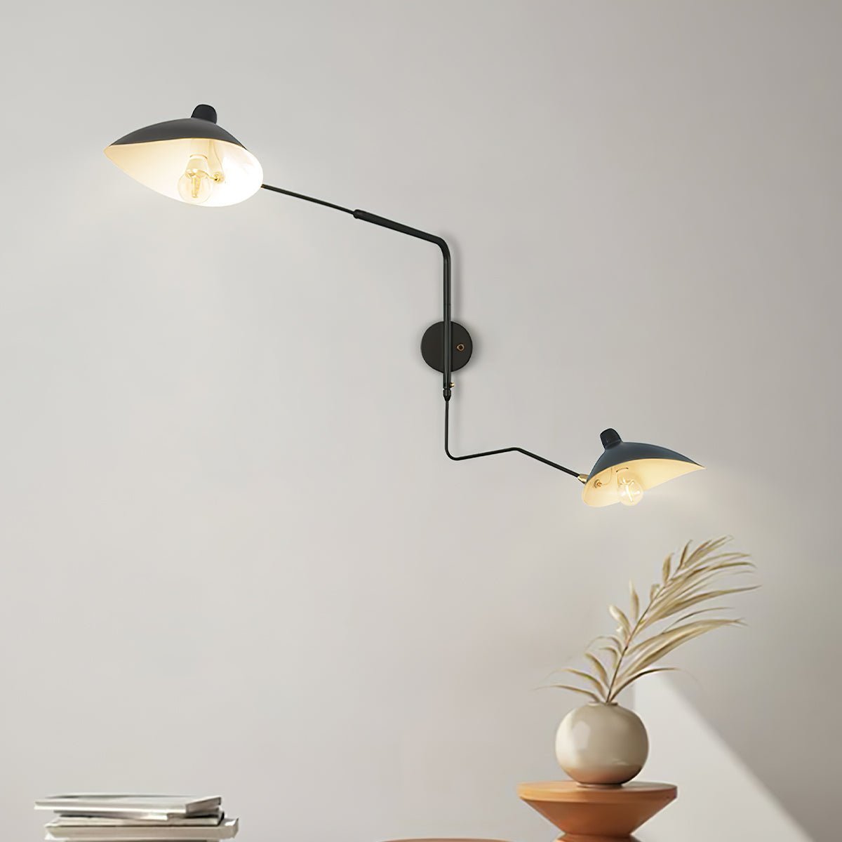 Regulowana lampa ścienna metalowa z wysięgnikiem LED E26/E27 do wnętrz