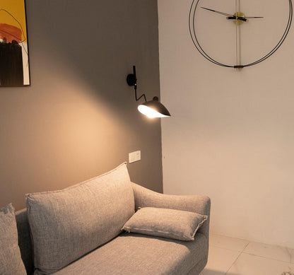 Regulowana lampa ścienna metalowa z wysięgnikiem LED E26/E27 do wnętrz