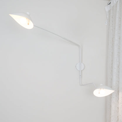 Regulowana lampa ścienna metalowa z wysięgnikiem LED E26/E27 do wnętrz