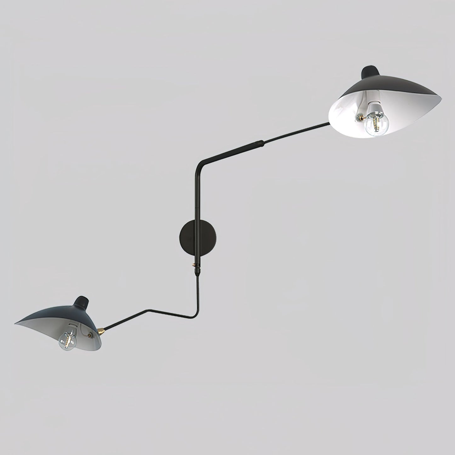 Regulowana lampa ścienna metalowa z wysięgnikiem LED E26/E27 do wnętrz