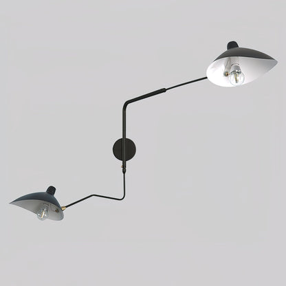 Regulowana lampa ścienna metalowa z wysięgnikiem LED E26/E27 do wnętrz