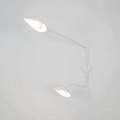 Regulowana lampa ścienna metalowa z wysięgnikiem LED E26/E27 do wnętrz