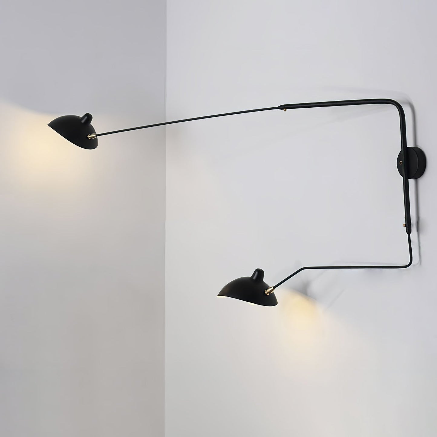 Regulowana lampa ścienna metalowa z wysięgnikiem LED E26/E27 do wnętrz