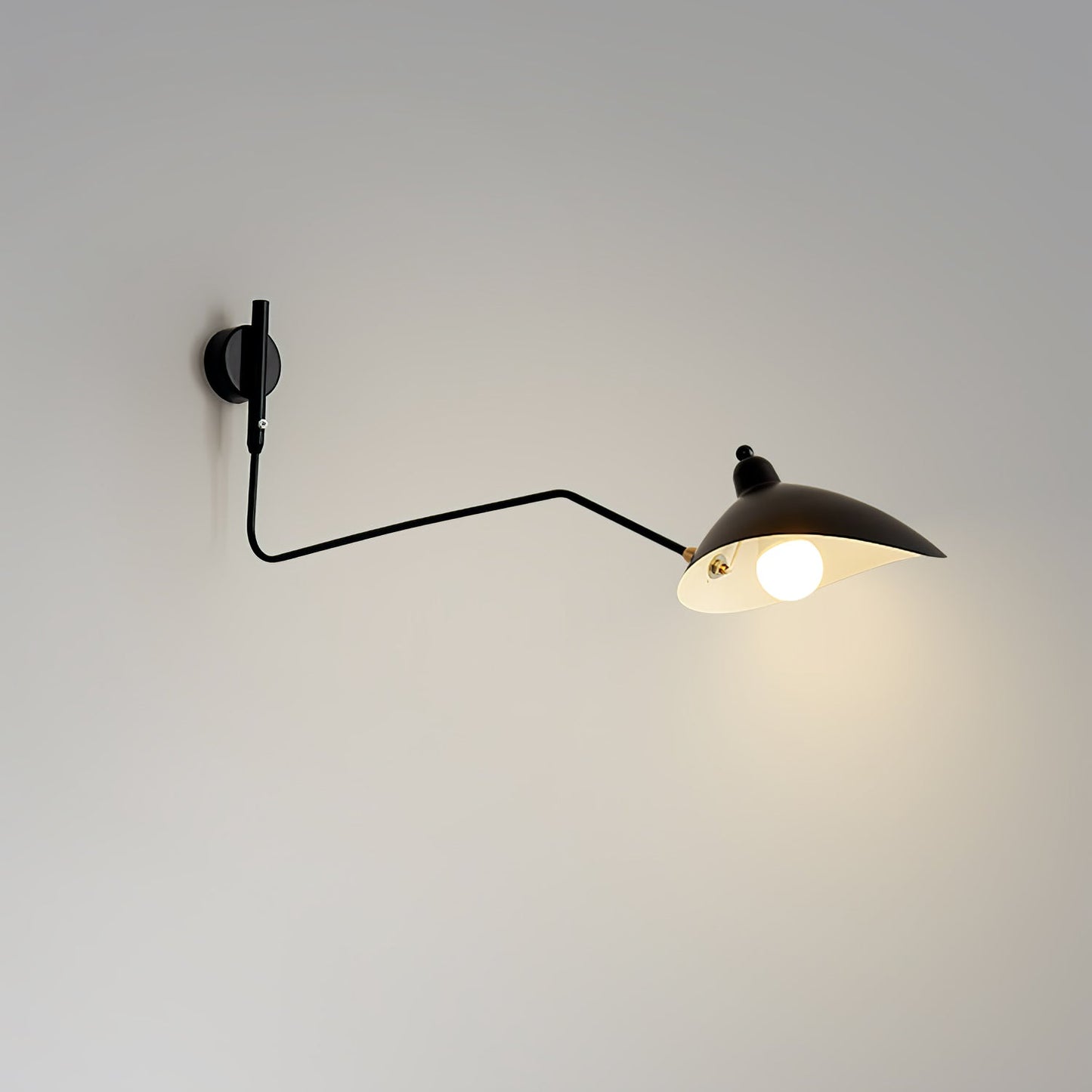 Regulowana lampa ścienna metalowa z wysięgnikiem LED E26/E27 do wnętrz