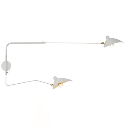 Regulowana lampa ścienna metalowa z wysięgnikiem LED E26/E27 do wnętrz