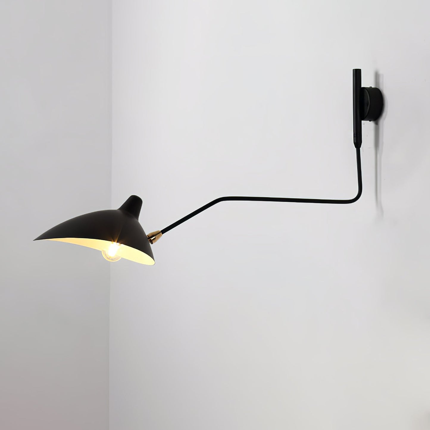 Regulowana lampa ścienna metalowa z wysięgnikiem LED E26/E27 do wnętrz