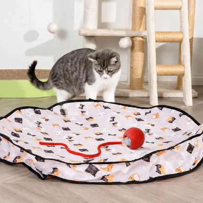 Interactive cat toy with a ball