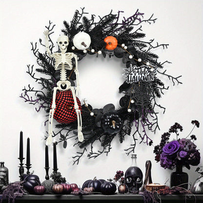 Wieniec halloweenowy ze szkieletem