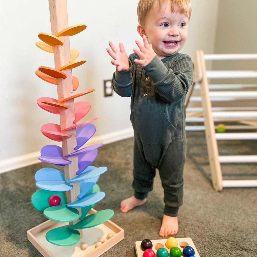 Wooden ball tower