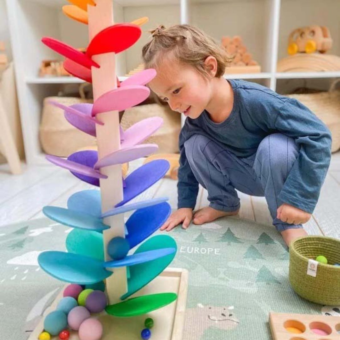 Wooden ball tower