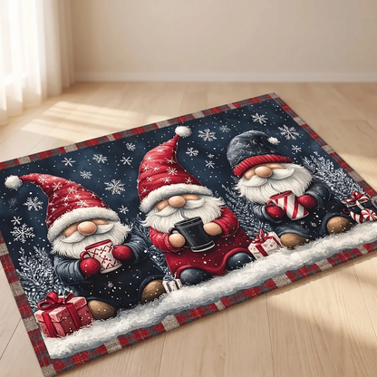 Paillasson de Noël avec des gnomes