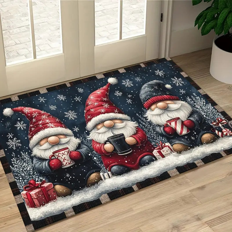 Paillasson de Noël avec des gnomes