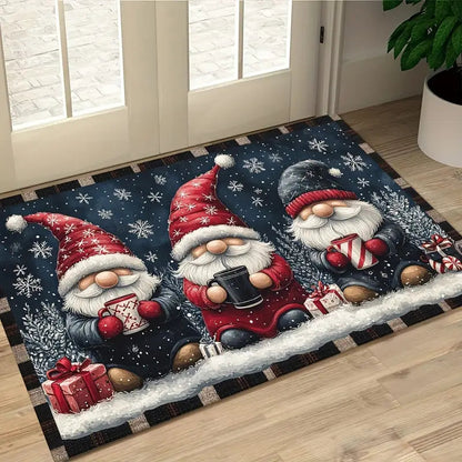 Paillasson de Noël avec des gnomes