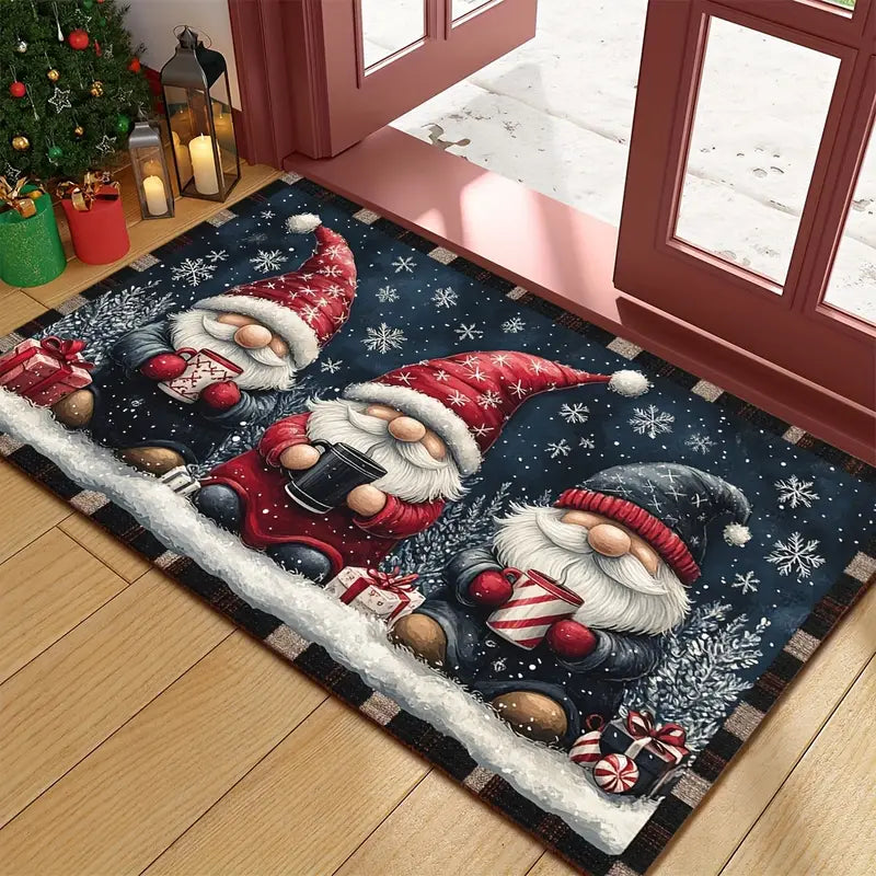 Paillasson de Noël avec des gnomes