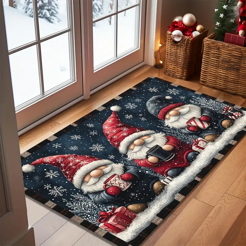 Paillasson de Noël avec des gnomes