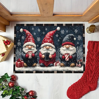 Paillasson de Noël avec des gnomes