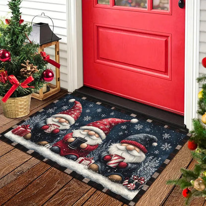 Paillasson de Noël avec des gnomes