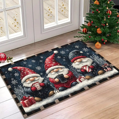 Paillasson de Noël avec des gnomes