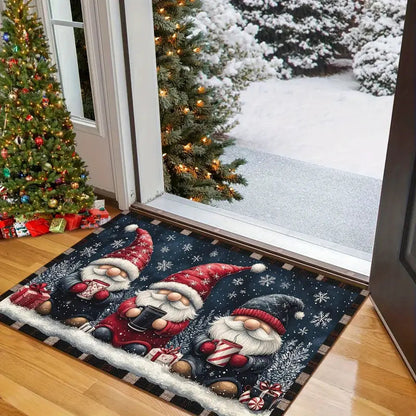 Paillasson de Noël avec des gnomes