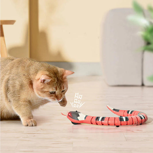 Jouet interactif en forme de serpent pour chat