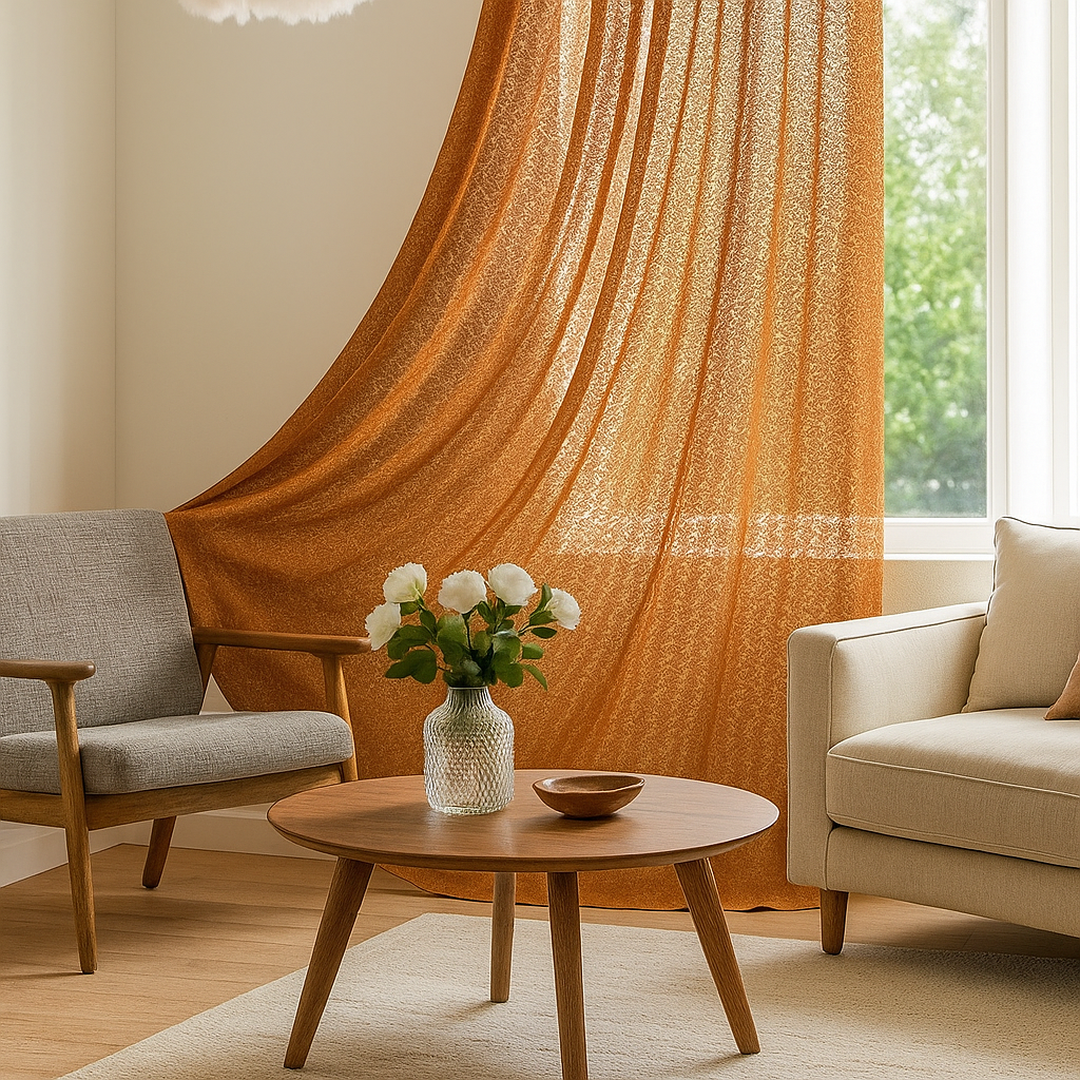 Boho openwork curtain