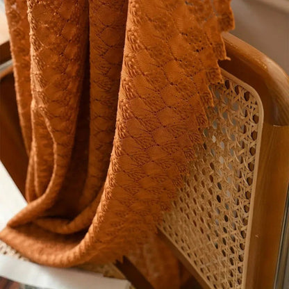 Boho openwork curtain