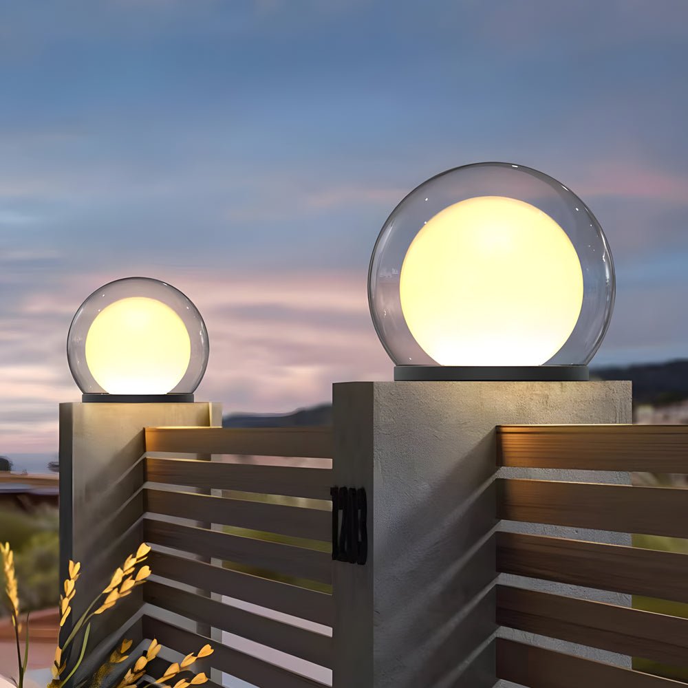 Zewnętrzna lampa słupkowa LED z gwintem E27 i obudową ze stali nierdzewnej